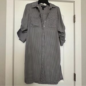 Striped Black and White Mini Dress